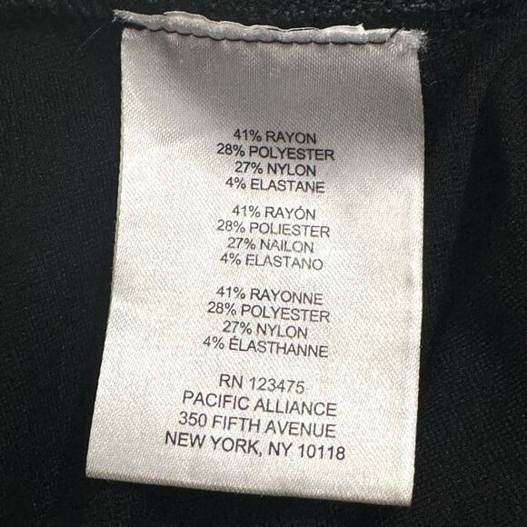 Jones New York Signature Pull On Slim Pants Black Stretch Knit - Picture 9 of 12